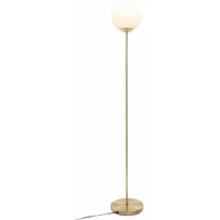 Atmosphera - Stehlampe mit rundem Lampenschirm, Metall, gold, 134 cm von ATMOSPHERA