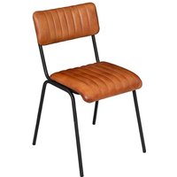 Stuhl Dario cognacfarben - Metall und Leder Atmosphera créateur d'intérieur von ATMOSPHERA