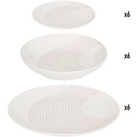 Tafelservice Sky lounge 18 Teil(e) weiß D26,8xp2,6cm - Atmosphera créateur d'intérieur von ATMOSPHERA