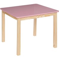 Atmosphera - Tisch Classic Kiefer & Holz - pink - 60x60 cm Altrosa von ATMOSPHERA