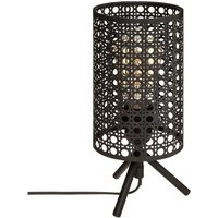 Tischlampe Katel h 28, Metall, Schwarz (Loch), 14x28cm - Atmosphera von ATMOSPHERA