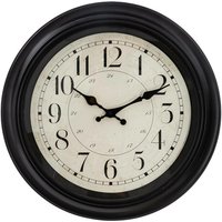 Atmosphera - Uhr Ilan mit Leisten D40cm - Schwarz - Schwarz von ATMOSPHERA