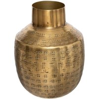 Vase Oasis goldfarbenes gehämmertes Metall H15cm - Model 1 von ATMOSPHERA