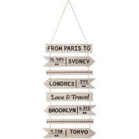 Wanddeko Nilo aus Holz 30x74cm - Schwarz von ATMOSPHERA