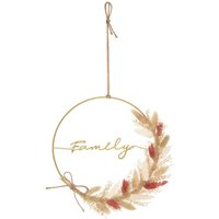 Wanddeko Trockenblumen Wonder Metall D24cm - Familie von ATMOSPHERA