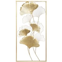 Wanddekoration Ginko - Metall 50 × 100 cm Atmosphera Gold von ATMOSPHERA