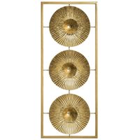 Wanddekoration Sonnenschirm im Rahmen, 25 x 61 cm, gold von ATMOSPHERA