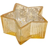 Windlicht Stern B.8,5cm H.4cm Glas mercerisiert sortiert - Golden Windlicht Stern B.8,5cm H.4cm Glas mercerisiert sortiert - Golden von ATMOSPHERA