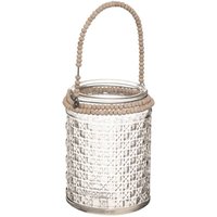 Atmosphera - Windlicht Tropen Glas H13cm - Transparent von ATMOSPHERA