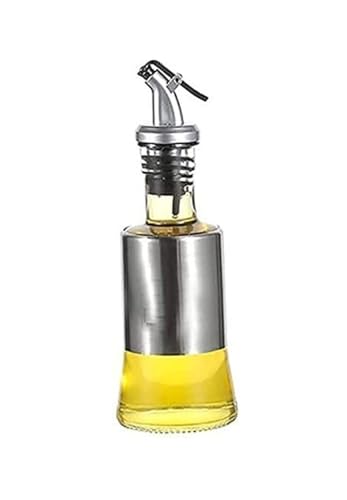 ATMRC Essig- & Ölspender Öl-Essig-Flasche mit Ausgießer aus Edelstahl, Sojasaucenbehälter for die Küche, breite Öffnung, leicht zu befüllen, auslaufsicher(200ml) von ATMRC