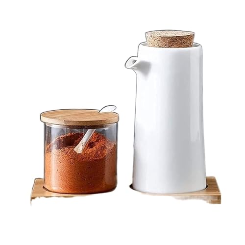ATMRC Essig- & Ölspender Öl- und Essigspender, Keramik-Essig-Soja-Ausgießer, Küchenflüssigkeit, Gewürzölflasche for die Küche und die Aufbewahrung von Flüssigkeiten(L) von ATMRC