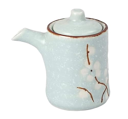 ATMRC Essig- & Ölspender Öl- und Essigspender, traditionelle Küchen-Flüssigkeitsflasche im japanischen Stil mit staubdichtem Deckel(Blue) von ATMRC