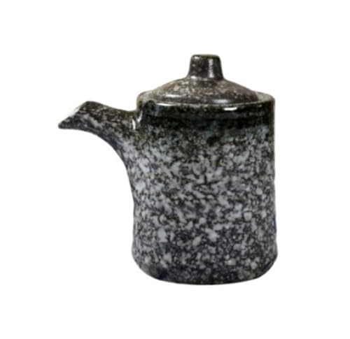 ATMRC Essig- & Ölspender Öl- und Essigspender, traditionelle Küchen-Flüssigkeitsflasche im japanischen Stil mit staubdichtem Deckel(Noir) von ATMRC