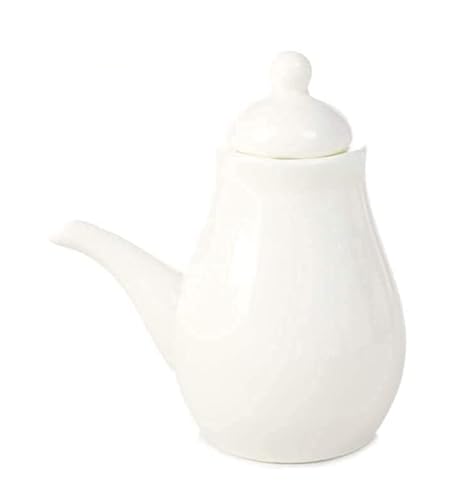 ATMRC Essig- & Ölspender Öl- und Essigspender - Menage for Sojasauce oder Essig mit Ausgießer, flüssiges Gewürz for Kochen in der Küche(Blanc,12 * 10.5cm) von ATMRC