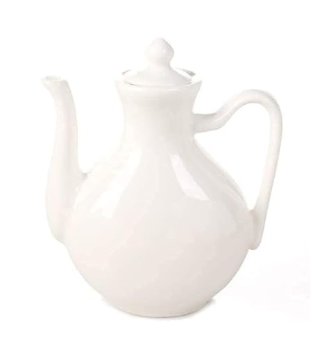 ATMRC Essig- & Ölspender Öl- und Essigspender - Menage for Sojasauce oder Essig mit Ausgießer, flüssiges Gewürz for Kochen in der Küche(Blanc,15.9 * 9cm) von ATMRC