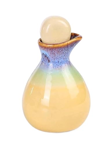 ATMRC Essig- & Ölspender Öl- und Essigspenderflasche for die Küche, Zuhause, Essentials, Öl- und Essigflaschen aus Keramik, Ölflasche (gelb)(Yellow) von ATMRC