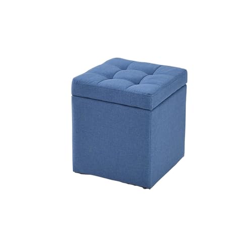 ATMRC Hocker Haushalt Multifunktionale Lagerung Hocker Ändern Schuhe Hocker Stoff Tragbare Sofa Schritt Hocker for Wohnheim Wohnzimmer Schlafzimmer Stilvolle(Blue) von ATMRC