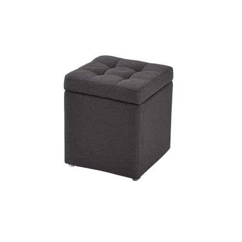 ATMRC Hocker Haushalt Multifunktionale Lagerung Hocker Ändern Schuhe Hocker Stoff Tragbare Sofa Schritt Hocker for Wohnheim Wohnzimmer Schlafzimmer Stilvolle(Dark Gray) von ATMRC