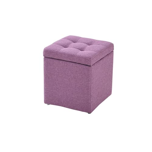 ATMRC Hocker Haushalt Multifunktionale Lagerung Hocker Ändern Schuhe Hocker Stoff Tragbare Sofa Schritt Hocker for Wohnheim Wohnzimmer Schlafzimmer Stilvolle(Purple) von ATMRC