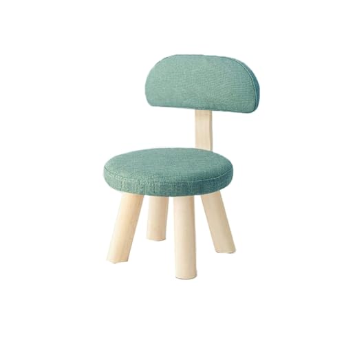 ATMRC Hocker Moderner, minimalistischer Hocker mit Rückenlehne, Kleiner Hocker, Schuhwechselhocker, Haushaltshocker aus Holz, niedriger Hocker for zu Hause, kreativer Hocker Stilvolle(Blue) von ATMRC