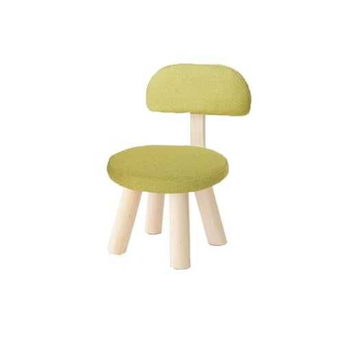 ATMRC Hocker Moderner, minimalistischer Hocker mit Rückenlehne, Kleiner Hocker, Schuhwechselhocker, Haushaltshocker aus Holz, niedriger Hocker for zu Hause, kreativer Hocker Stilvolle(Green) von ATMRC