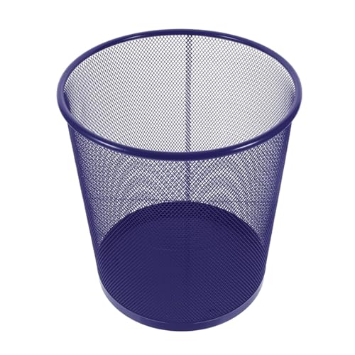ATMRC Küchenabfalleimer Mesh-Mülleimer Büro Metalldraht-Papierkörbe Recycling-Müllcontainer Behälter Runder Müll Altpapierbehälter Büro Zuhause Mülleimer(Blue) von ATMRC