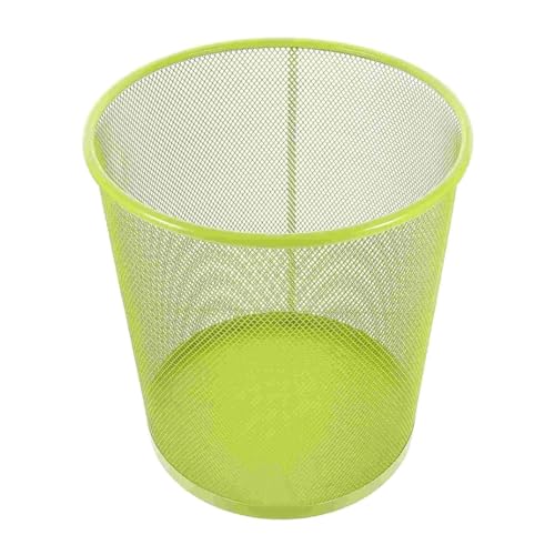 ATMRC Küchenabfalleimer Mesh-Mülleimer Büro Metalldraht-Papierkörbe Recycling-Müllcontainer Behälter Runder Müll Altpapierbehälter Büro Zuhause Mülleimer(Green) von ATMRC