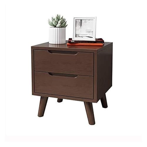 ATMRC Nachttische Beistelltisch, Nachttisch aus massivem Holz mit Aufbewahrungsschrank mit Zwei Schubladen, einfacher und moderner Mini-Nachttisch for das Schlafzimmer Schlafzimmer von ATMRC