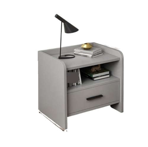 ATMRC Nachttische Modern Night Stand Bedside Table Shelf Bedroom Bedside Storage Cabinet Living Room Schlafzimmer(Light Gray,40 * 40 * 47cm) von ATMRC
