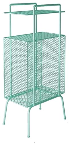 ATMRC Nachttische Nachttisch aus Schmiedeeisen mit hohlem Design, platzsparender Nachttisch for Schlafzimmer und Wohnzimmer, Nachttischkommode Schlafzimmer(Blue) von ATMRC