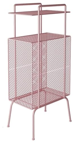 ATMRC Nachttische Nachttisch aus Schmiedeeisen mit hohlem Design, platzsparender Nachttisch for Schlafzimmer und Wohnzimmer, Nachttischkommode Schlafzimmer(Pink) von ATMRC