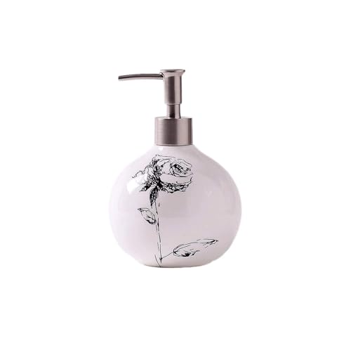 ATMRC Seifenspender Seifenspender Keramik Seifen- und Lotionspender Runder Keramik Nachfüllbarer Flüssigseifenspender Pumpflasche für Soap Dispenser ATMRC Seifenspender Seifenspender Keramik Seifen- und Lotionspender Runder Keramik Nachfüllbarer Flüssigseifenspender Pumpflasche für Soap Dispenser von ATMRC