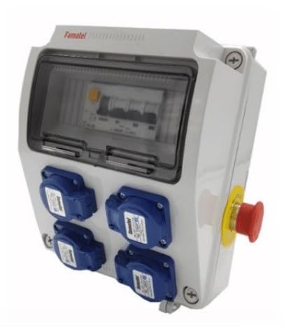 Baukasten einphasig IP54 – IK08-4 Steckdosen NF 2P+T – 50 Hz – 16 A NF – 250 V – 9 Module, Sicherungskasten Baukasten einphasig IP54 – IK08-4 Steckdosen NF 2P+T – 50 Hz – 16 A NF – 250 V – 9 Module, Sicherungskasten von ATOLE
