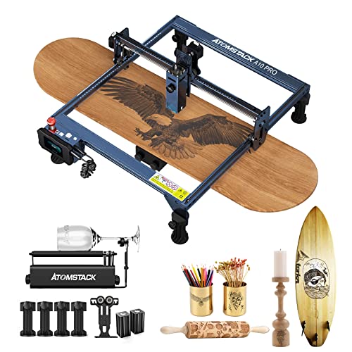 ATOMSTACK A10 Pro Laser Graviermaschine 50W, 10W Laserleistung mit Touchscreen, R3 PRO Rotary Roller,CNC Lasergravierer Offline Laser Cutter, 410x400mm Fixfokus Graviermaschine für Holz Metall Glas ATOMSTACK A10 Pro Laser Graviermaschine 50W, 10W Laserleistung mit Touchscreen, R3 PRO Rotary Roller,CNC Lasergravierer Offline Laser Cutter, 410x400mm Fixfokus Graviermaschine für Holz Metall Glas von ATOMSTACK MAKER