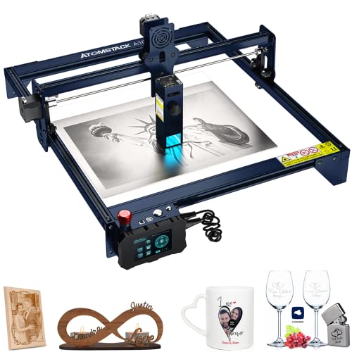 ATOMSTACK A10 Pro Lasergravierer, 10W Offline Unterstützt Lasergravurmaschine mit neuem Einstellknopf und Touch-Bedienfeld, schnelle Montage von Metall, Holz, Glas, 410 x 400 mm von ATOMSTACK