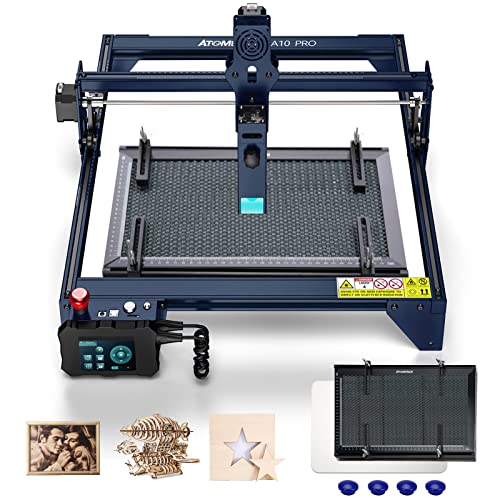 ATOMSTACK A10 Pro Lasergravierer 50W mit Laser Honeycomb Arbeitstisch Panel, 10W Optische Power Laser Gravur Cutter Maschine, Touchscreen, Offline Gravur Schneiden für Holz, Leder, Metall von ATOMSTACK