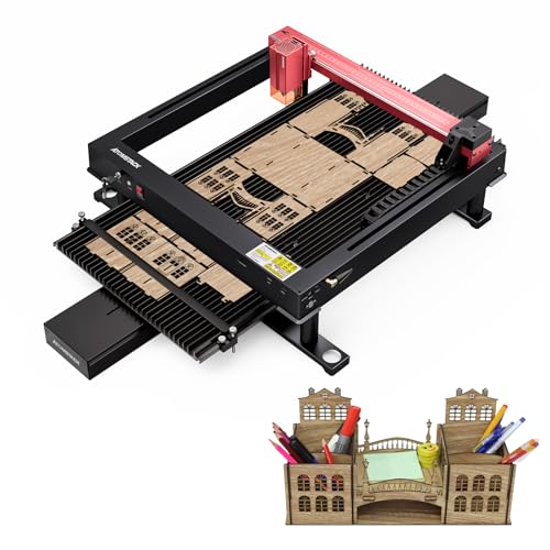 ATOMSTACK A12 PRO Lasergravierer Laserschneider mit R5 Automatischer Förderer Mobile Erweiterungskit Arbeitsbereich 800x400x40mm, 12W Laserleistung Holz Laser Graviermaschine, PC/Mobil von ATOMSTACK