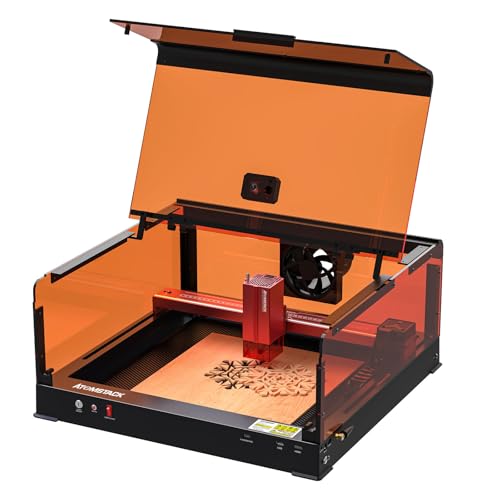 ATOMSTACK A12 Pro 10-12W Optischer Lasergravierer Power Laser All-in-One Graveur mit Präzisionspositionierungskamera und ein schnelles Rauchabzugssystem von ATOMSTACK