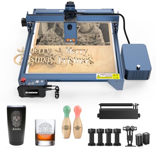 ATOMSTACK A30 Pro Laserschneider mit F30 Air Assist-Kit und R3 Pro Laser-Drehrollen-Set, 160 W Gravier- und Schneidemaschine, 33 W Lasertreiberleistung für Holz, Metall, Papier, Acryl von ATOMSTACK