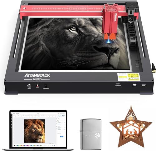 ATOMSTACK A6 Pro Laser Graviermaschine Optische Leistung 6W Lasergravierer Unibody-Rahmen erfordert keine Montage Einteiliges Design von ATOMSTACK