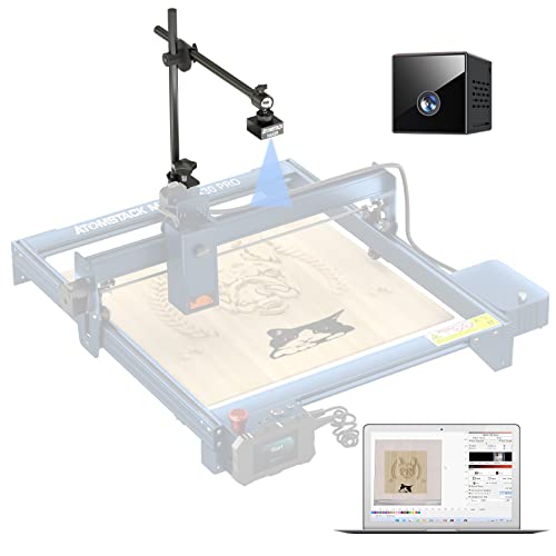 ATOMSTACK AC1 Lightburn Kamera für Laser Graviermaschine, 500W Pixel industrielles Weitwinkelobjektiv mit präziser Positionierung, Zeitrafferfotografie für Lasergravurmaschine aller Marken von ATOMSTACK