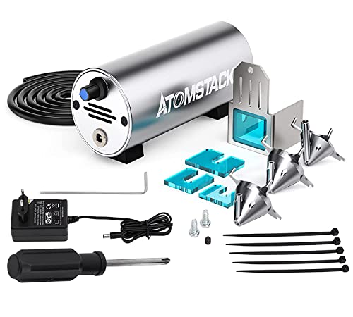 ATOMSTACK Air Assist Kit für X7 PRO, S10PRO, A10PRO, A5PRO Laser Graviermaschine, Laser Cutter Zubehör für Lasergravur, leise, macht sauberere und glattere Schnittkanten von ATOMSTACK