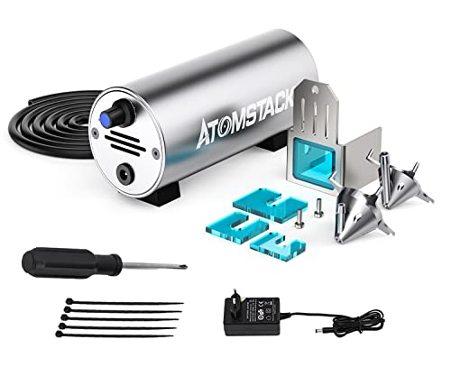 ATOMSTACK Air Assist Kit für X7 PRO, S10PRO, A10PRO, A5PRO Laser Graviermaschine, Air Assist Laser Cutter Zubehör für Lasergravur Maschine, macht sauberere und glattere Schnittkanten von ATOMSTACK