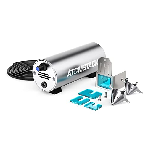 ATOMSTACK Air Assist Laser Graviermaschine Zubehör Set für A5/S10/A10 Pro/X7 Pro Lasergravur Maschine Lasergravierer Laser Gravur,10-30 L/min Super Luftstrom zum Entfernen von Rauch und Staub… von ATOMSTACK