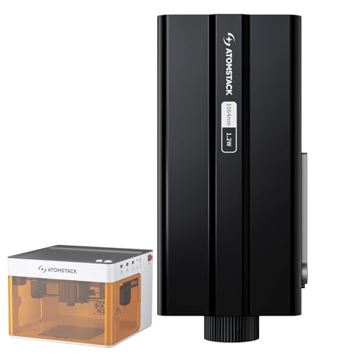 ATOMSTACK P1 1.2W Infrarot-Lasermodul Geeignet für P1 5W Dual Laser Graviermaschine Tragbarer 1.2W Infrarot-Laser PC-Handy, Offline APP Gravur von ATOMSTACK