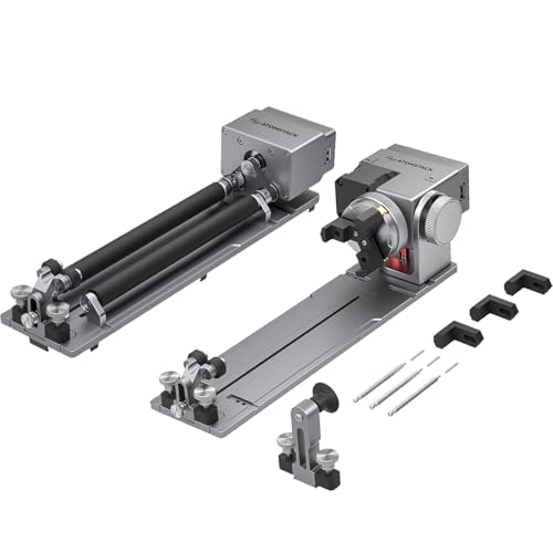 ATOMSTACK R8 Pro Rotary Laser Multi Rotationswalze, ausgestattet mit L-förmiger Klaue trapezförmiger Klaue sechseckiger Klaue kann unregelmäßige Objekte schnitzen kompatibel mit P1 A5 A10 A20 A30 A40 von ATOMSTACK