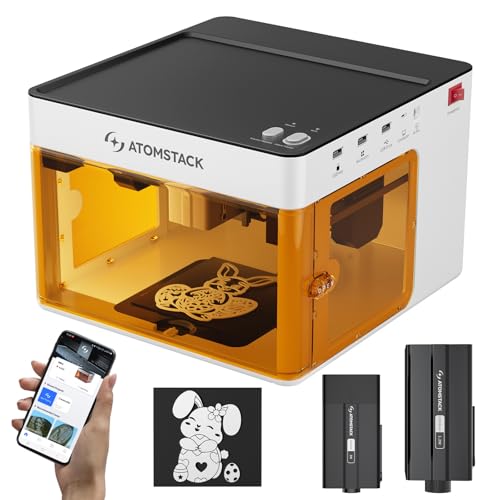 Atomstack P1 Mini Laser Graviermaschine, 5W Diode und 1,2W Infrarot Laser Cutter Tragbare Desktop Lasergravur, CoreXY Dualmotor, Kostenlose Atomstack App mit Designbibliothek Atomstack P1 Mini Laser Graviermaschine, 5W Diode und 1,2W Infrarot Laser Cutter Tragbare Desktop Lasergravur, CoreXY Dualmotor, Kostenlose Atomstack App mit Designbibliothek von ATOMSTACK