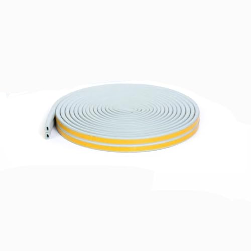 1 stück 5M Tür Fenster Dichtung Streifen Selbst-adhesive DIEP Wetter Strippen Akustische Isolierung Abdichtung Wind Blocker Draft Stopper Band(Grey,I 9X2mm) von ATOMUSERLY