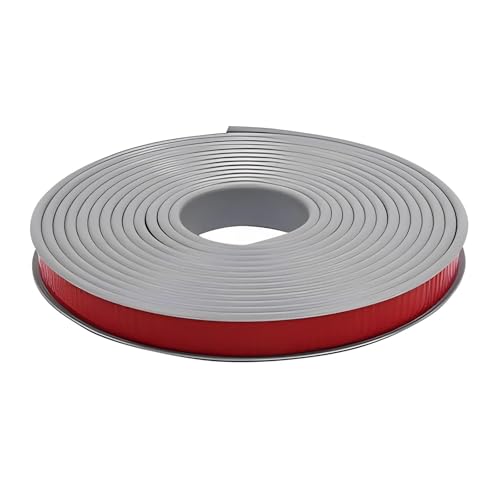 1 stück 5M U-Form Kantenanleimstreifen Selbstklebender Kantenschutz for Möbel TPE Furnier Eckschutz Tischschrank(Gray,9mm) von ATOMUSERLY