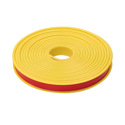 1 stück 5M U-Form Kantenanleimstreifen Selbstklebender Kantenschutz for Möbel TPE Furnier Eckschutz Tischschrank(Yellow,25mm) von ATOMUSERLY